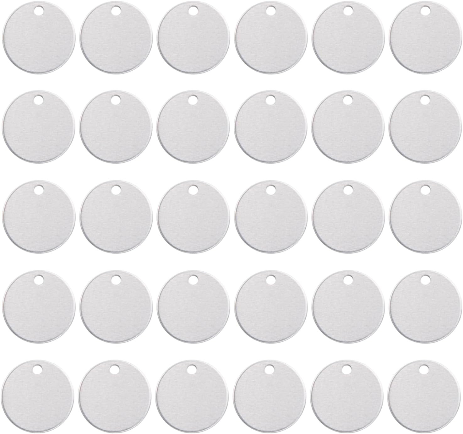 50Pack 5/8" Circle Aluminum Stamping Blanks with Smooth Edges 14 Ga. Thick for H