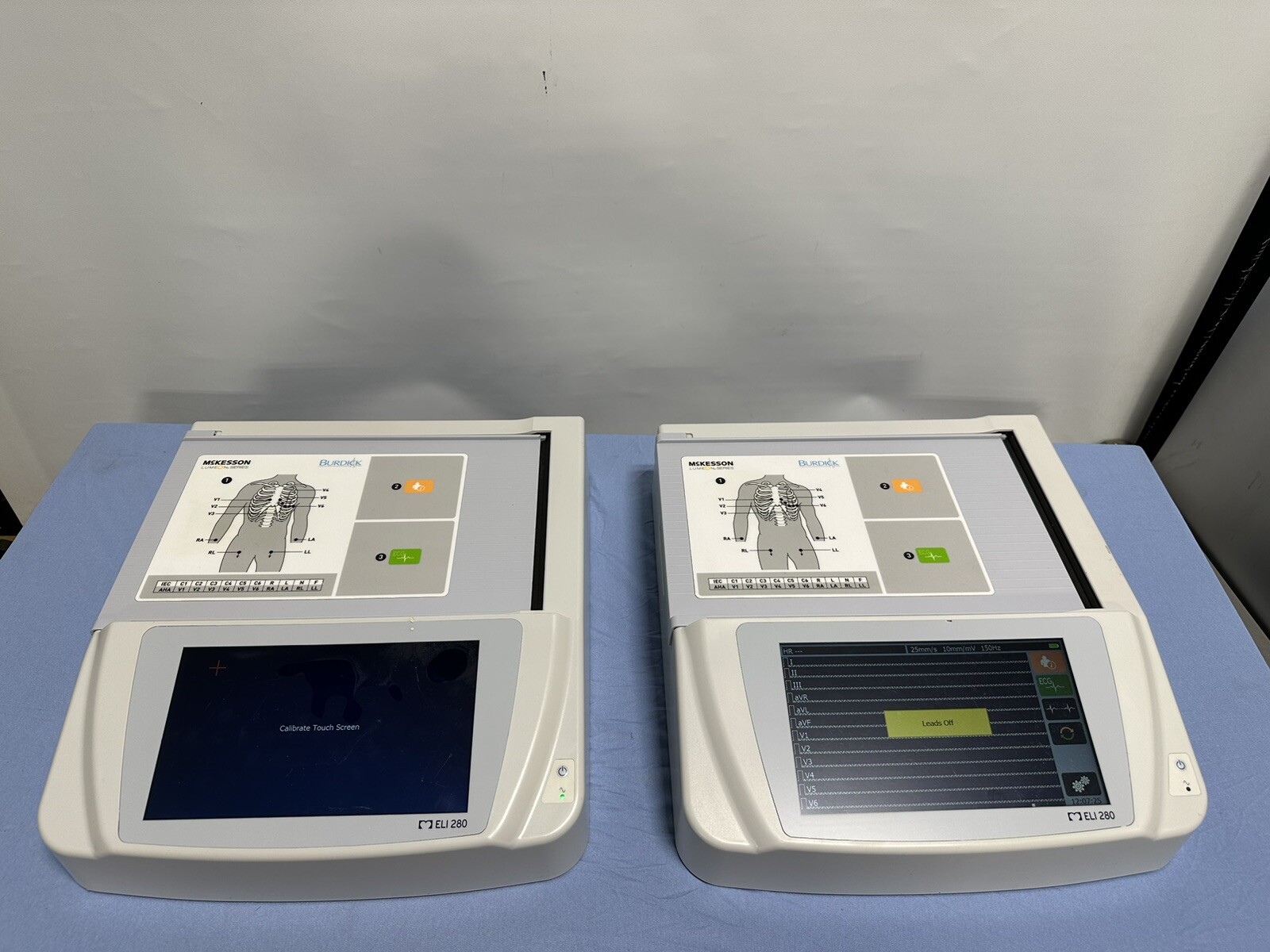 *LOT OF 2* Mortara McKesson Burdick Lumeon Series ELI 280 ECG - UTK Radio Option