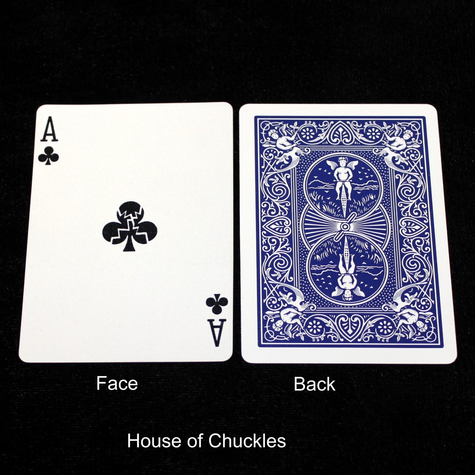 Ace of Clubs - Broken Club, Bicycle Printed Gaff Card, Blue