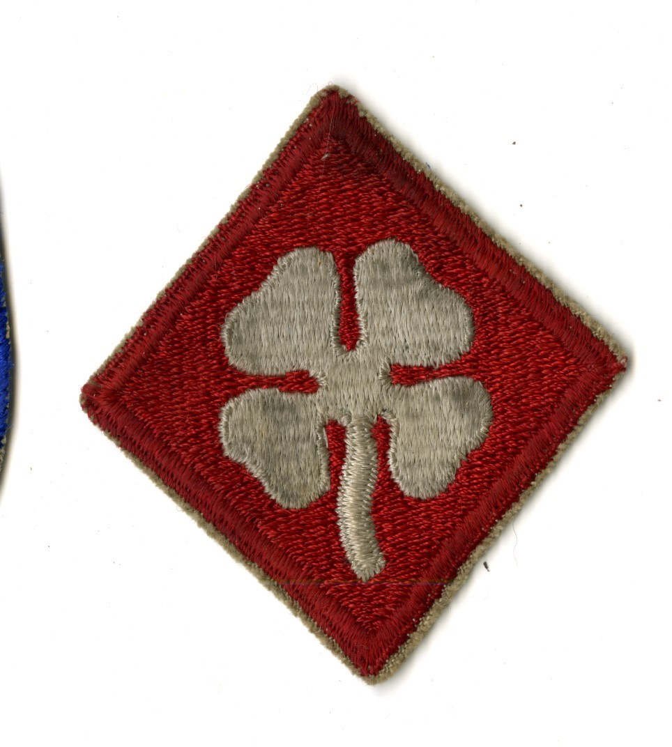 Fourth Army White Back Patch WWII Vintage Pearl Harbor Pacific Training
