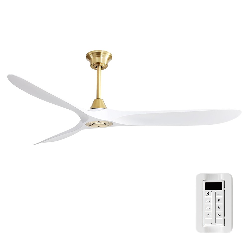 60"Indoor Modern ABS Smart Ceiling Fan With 6 Speed Remote Control Reversible