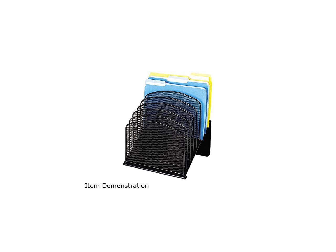 Safco 3258BL Mesh Desk Organizer, Eight Sections, Steel, 11 1/4 x 10 7/8 x 13 3/