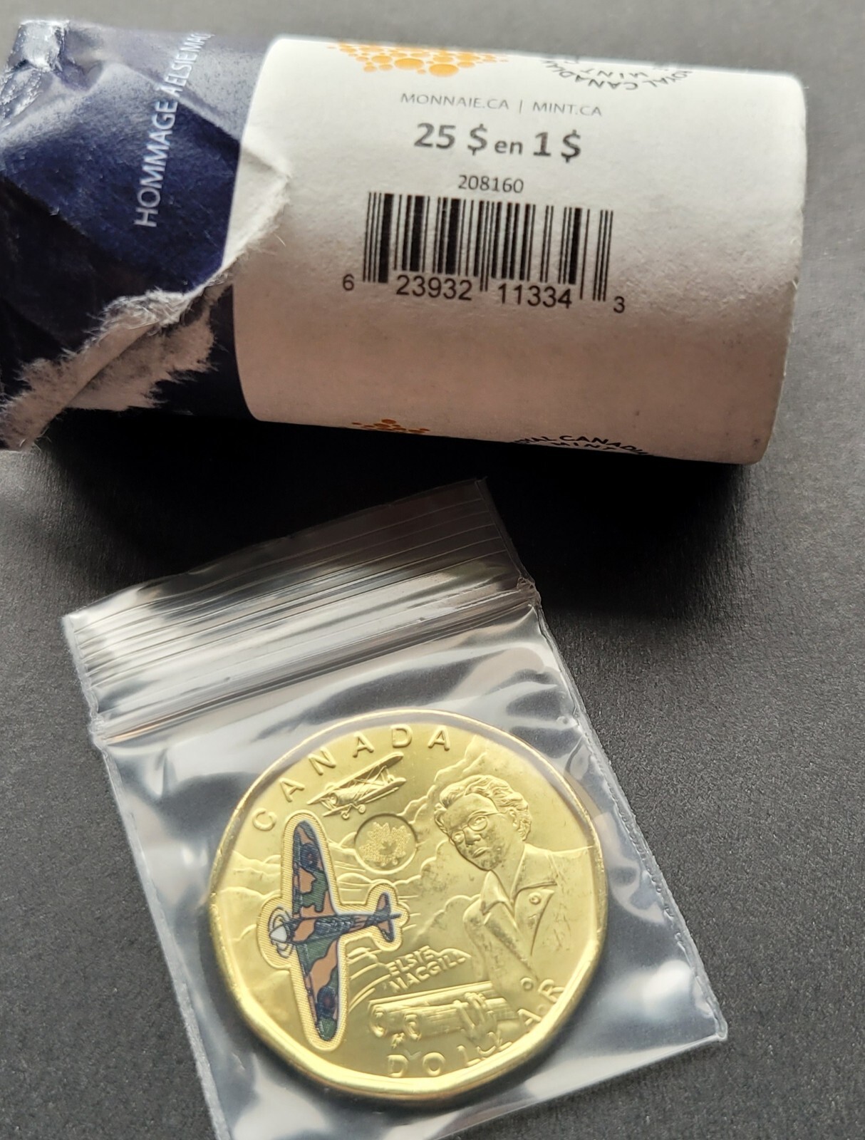 *** CANADA  LOONIE  2023  ELSIE  MACGILL  COLOURED  ***  FROM  MINT  ROLL ***
