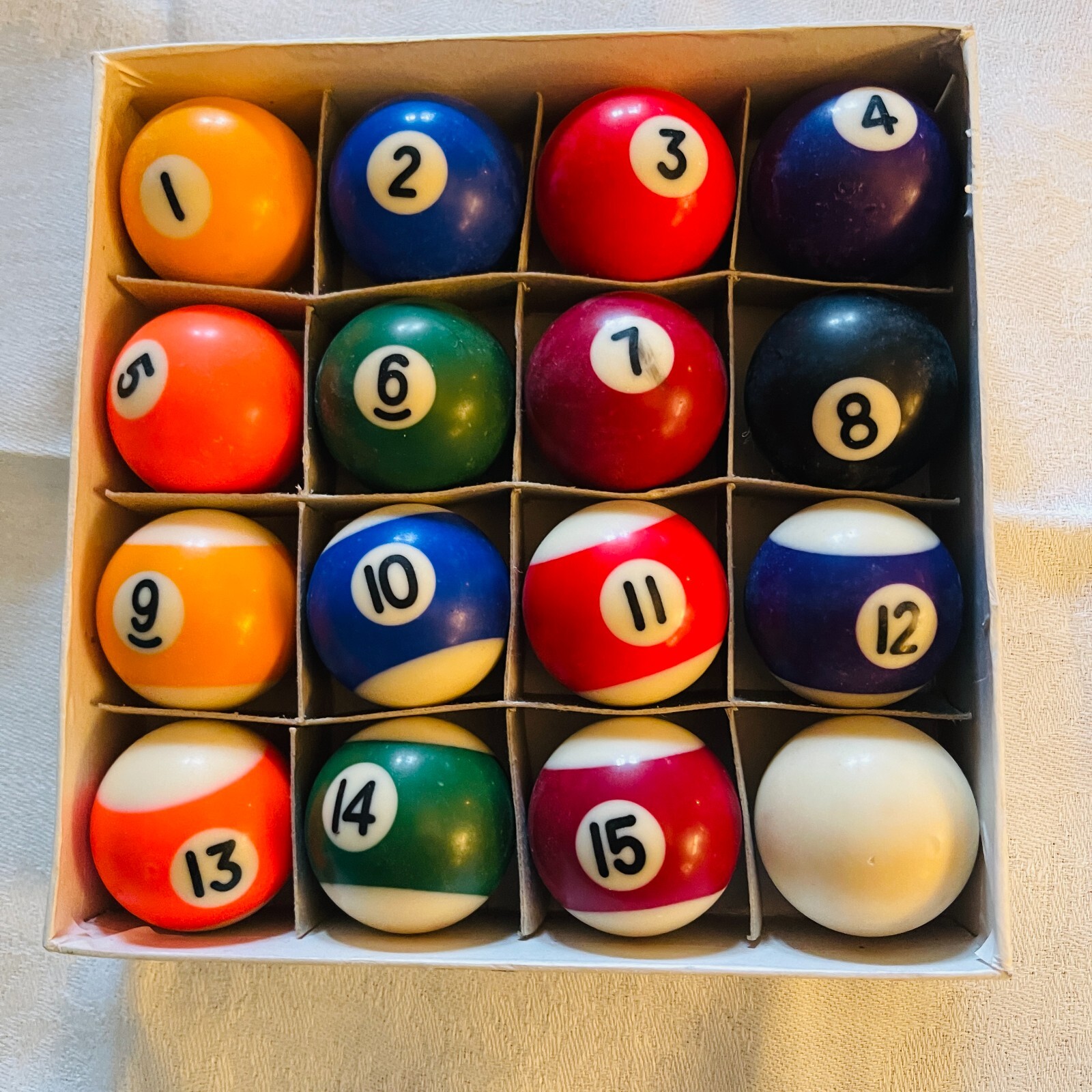 Action Economy Pool Ball Set Polyresin Material 1 /4" wide