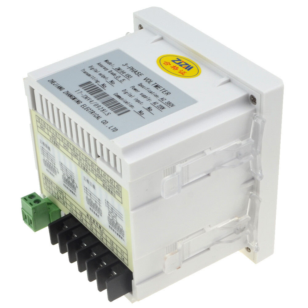 96x96mm Multi-function Three-phase Programmable Electric Power Meter Voltmeter