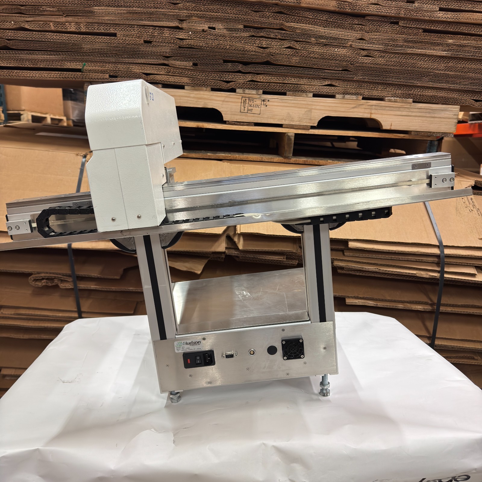 SOLO Industrial Marking Machine Automated Labeling Head Precision Rail Blue AsIs