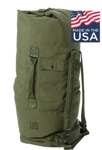 US Military Nylon Duffel Camping Bag WITHOUT WRITING OR DEFFECTS
