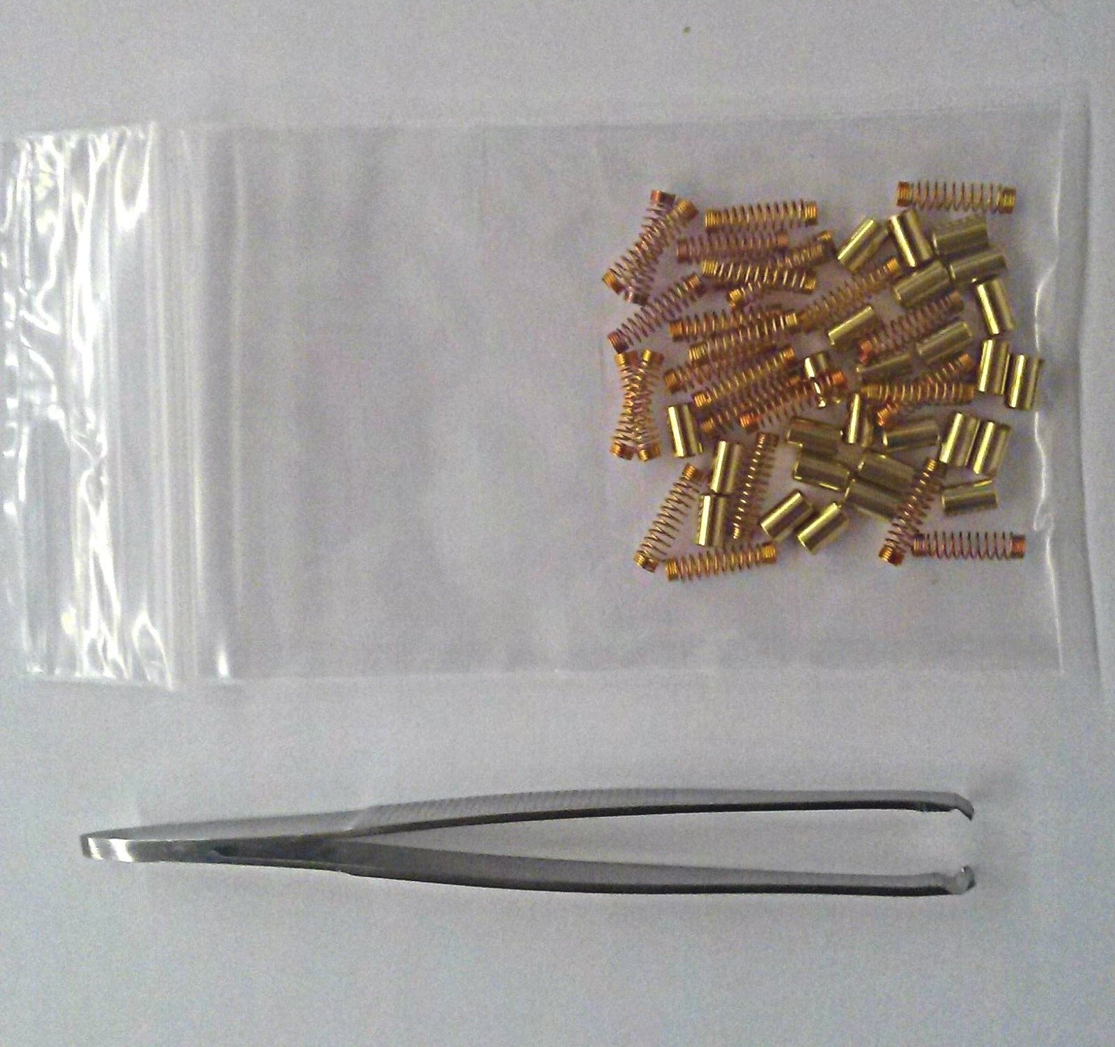 LOCKSMITH PIN TUMBLER TWEEZERS INCLUDING TOP PINS AND SPRINGS 3 1/4" LONG