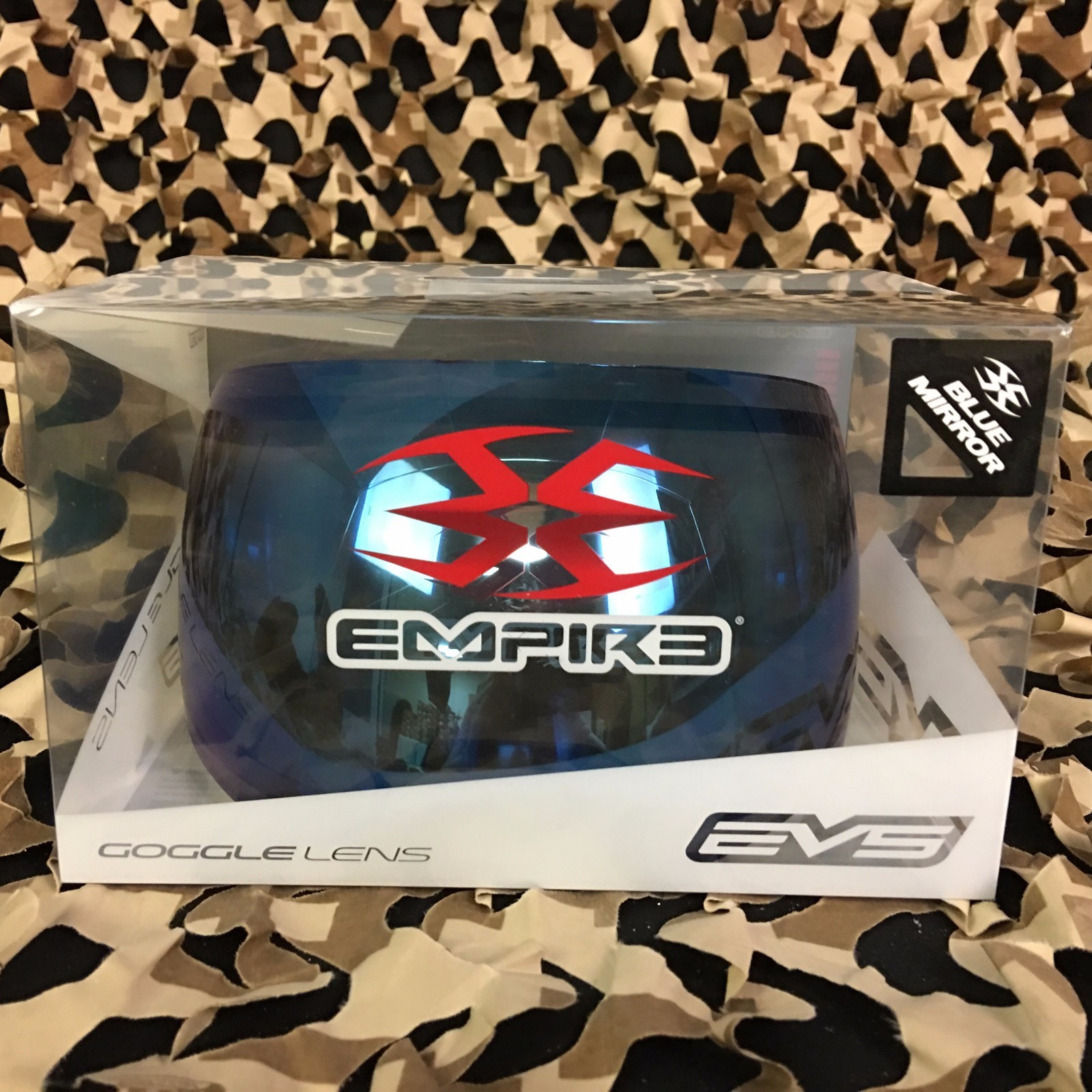 NEW Empire EVS Mask Dual Pane Anti-Fog Thermal LENS - Blue Mirror
