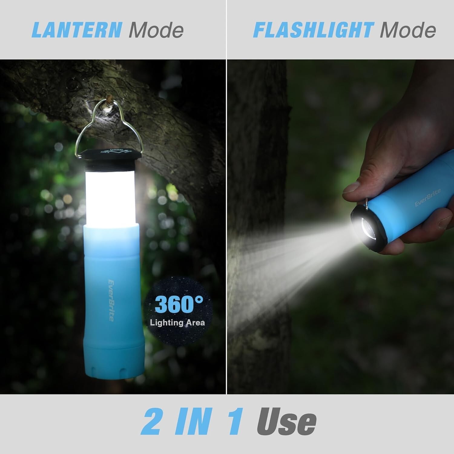 Portable 2 in 1 LED Telescopic Camping Lantern