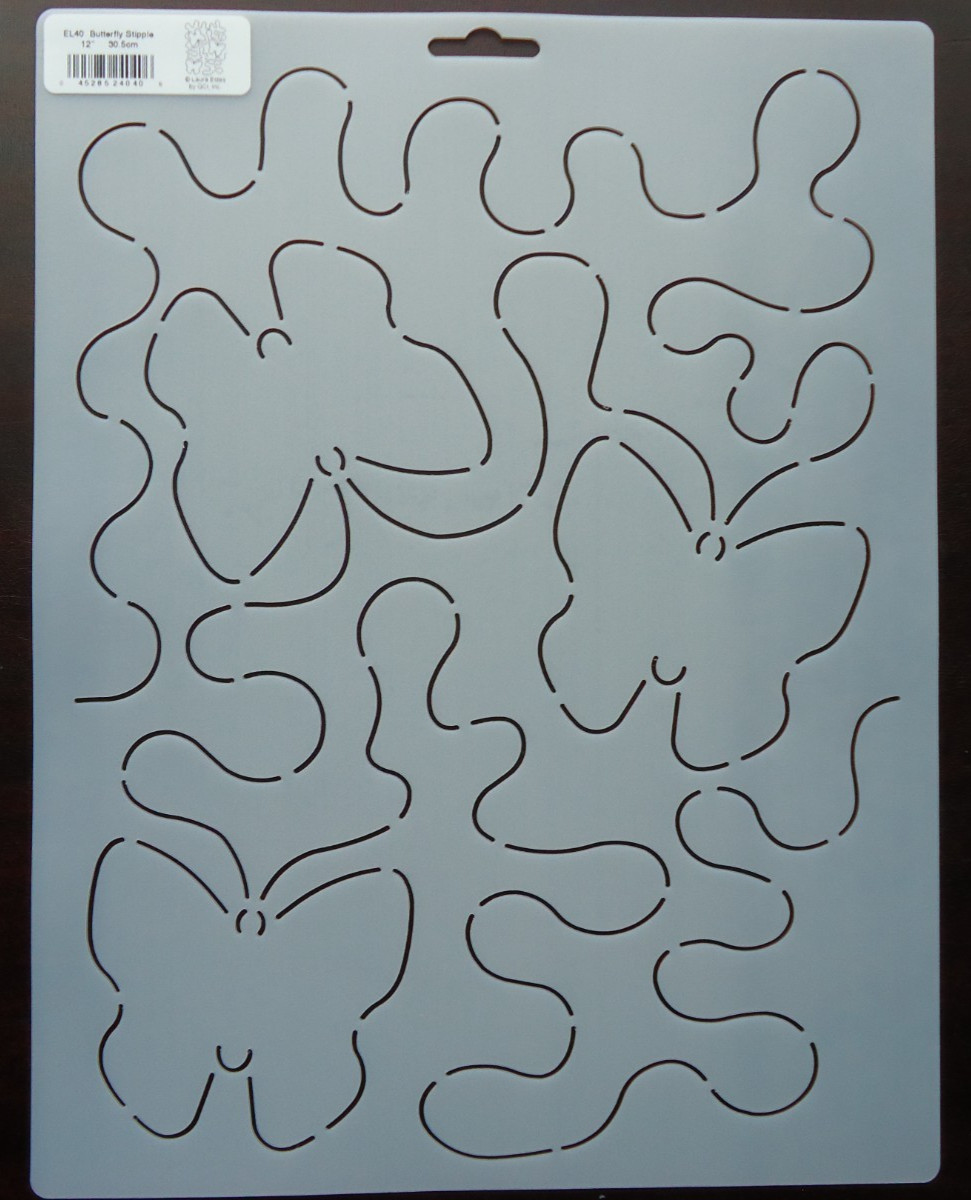 Stencil Quilting Butterfly Stipple 12" 30.5cm QC sew quilt template EL40