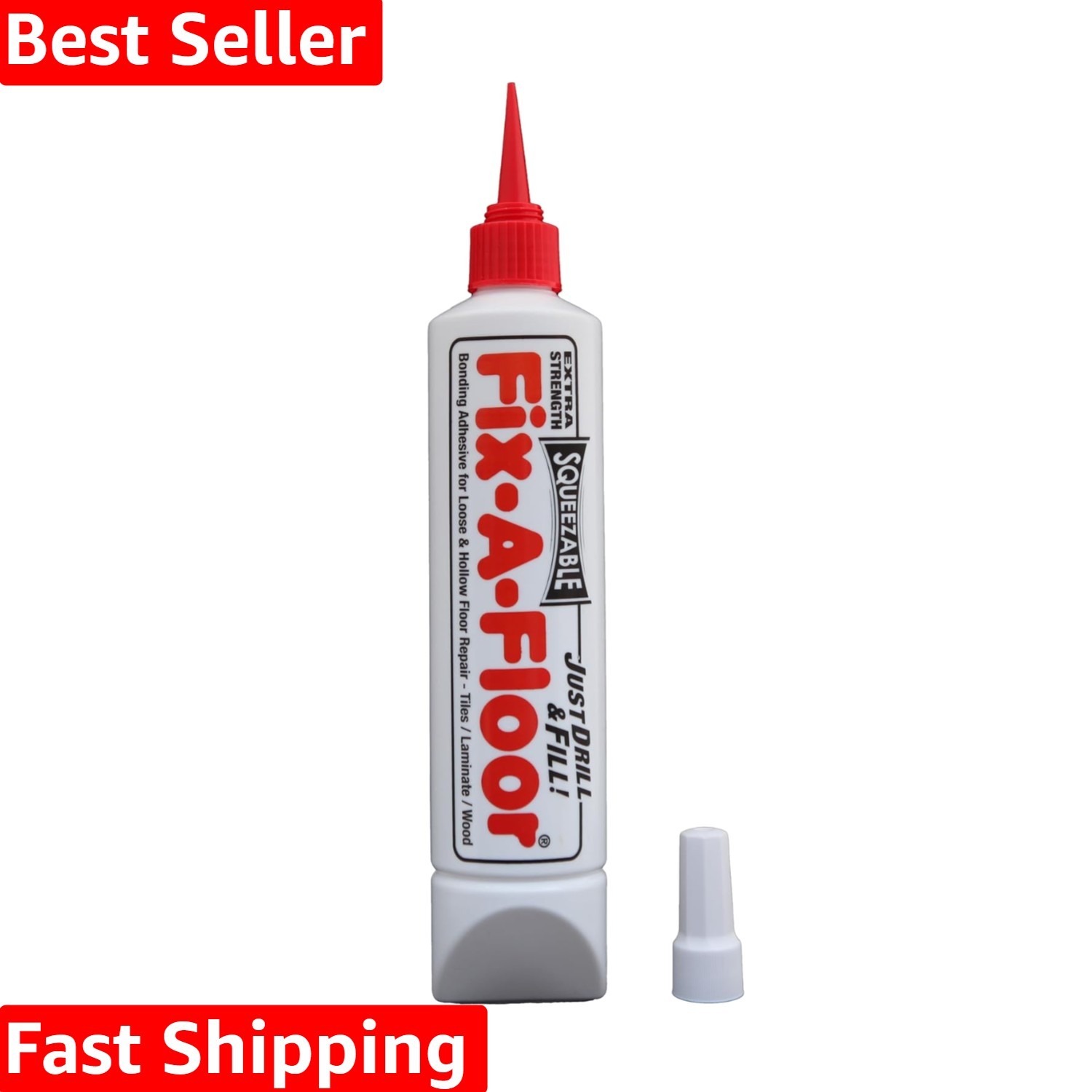 Nontoxic Self-Leveling Floor Adhesive for Creaky Wood & Loose Tiles - 300ml