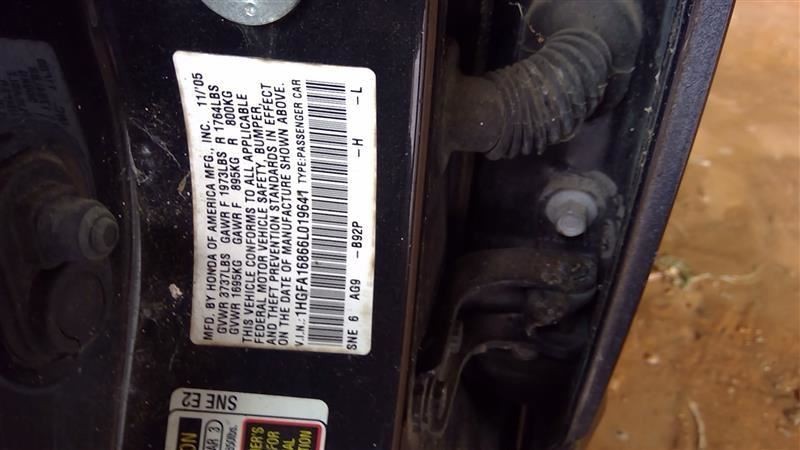 CIVIC 2006 Fuse Box Cabin 6841