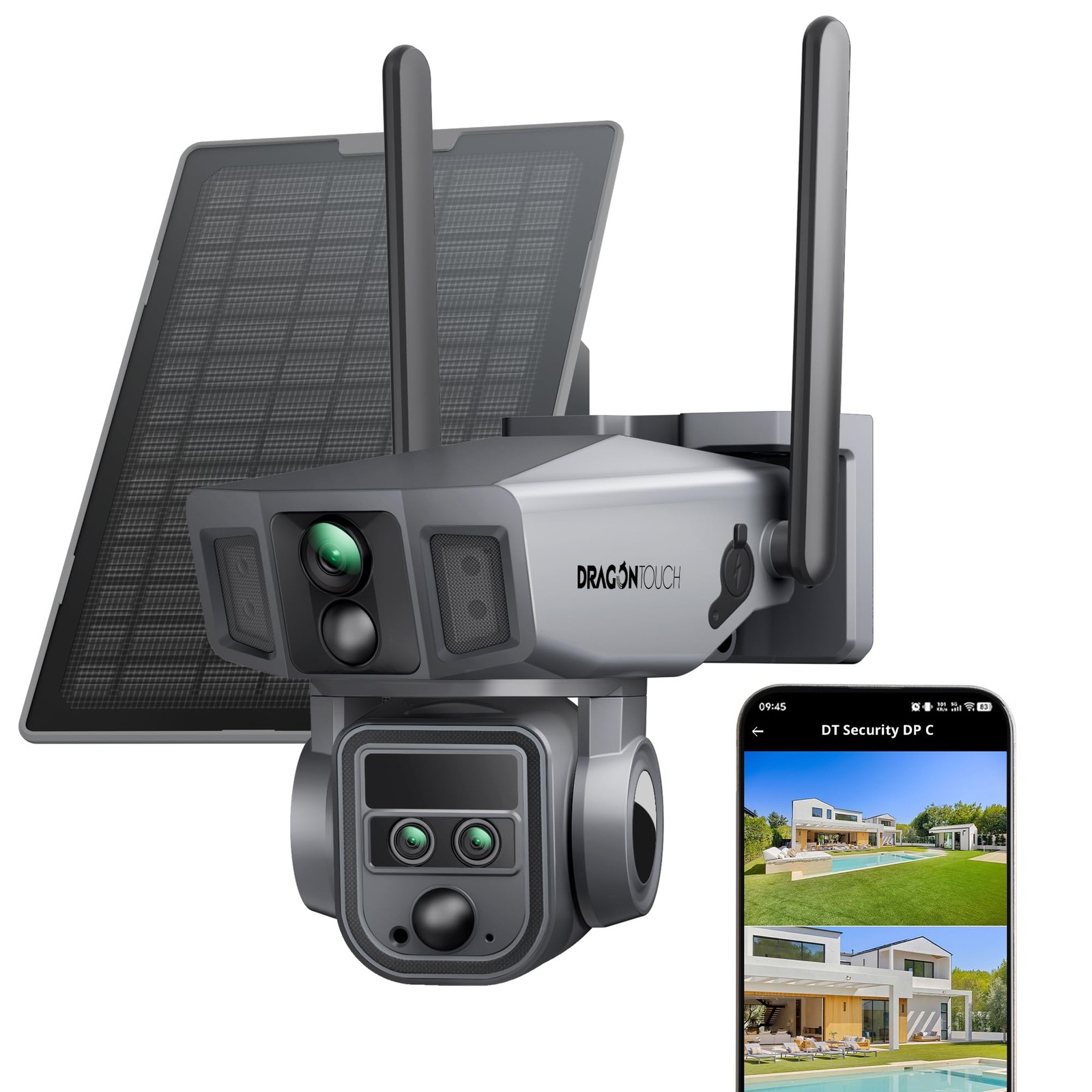 Dragon Touch 4G Cellular Security Camera, 4K Solar Camera Wireless Outdoor,...