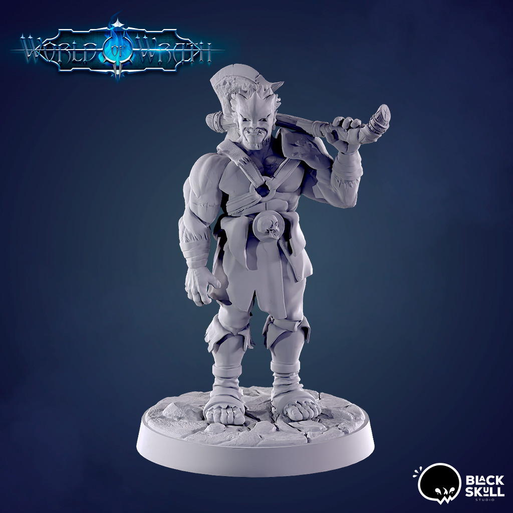Dungeons & Dragons Playable Character - Male Half Orc Krusk - Barbarian, Fighter