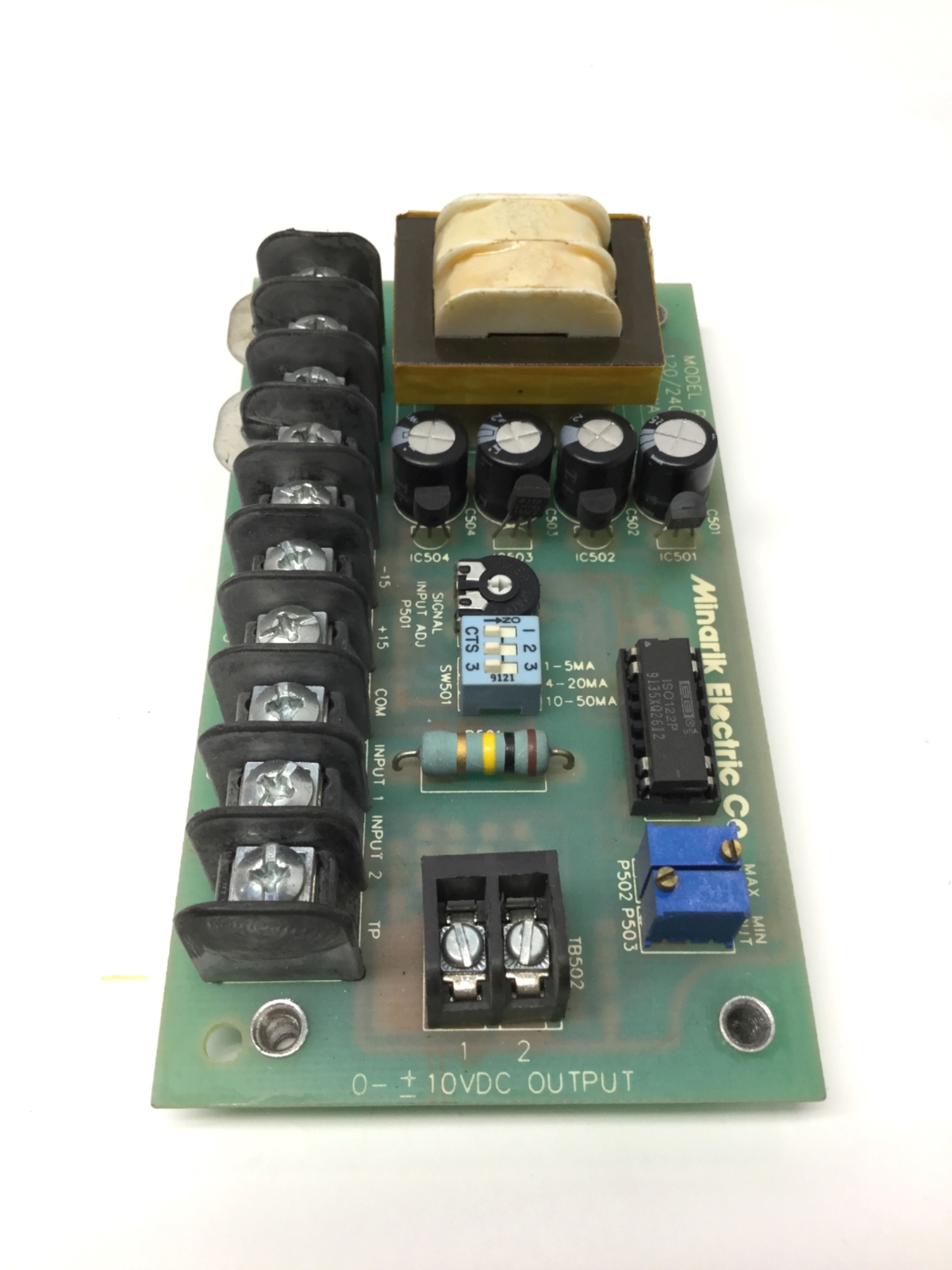 Minarik PCM4 Stand-Alone Motor Drive Isolation Card Remote Analog Control ±10VDC