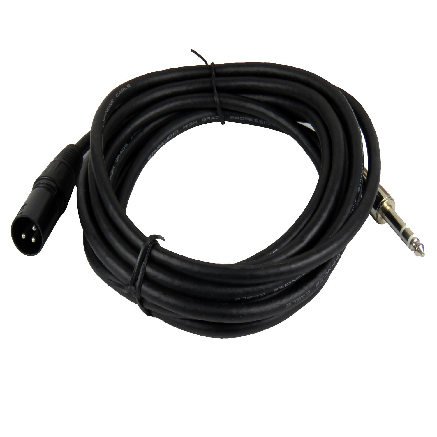 15FT XLR 3-Pin Male To 6.35mm 1/4" Stereo Mono Shielded PA DJ Speaker Cable Cord