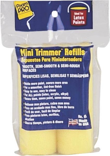NEW FOAMPRO 65 PACK (2) 3/8" X 4" MINI TRIMMER FOAM PAINT ROLLER COVERS 3086352