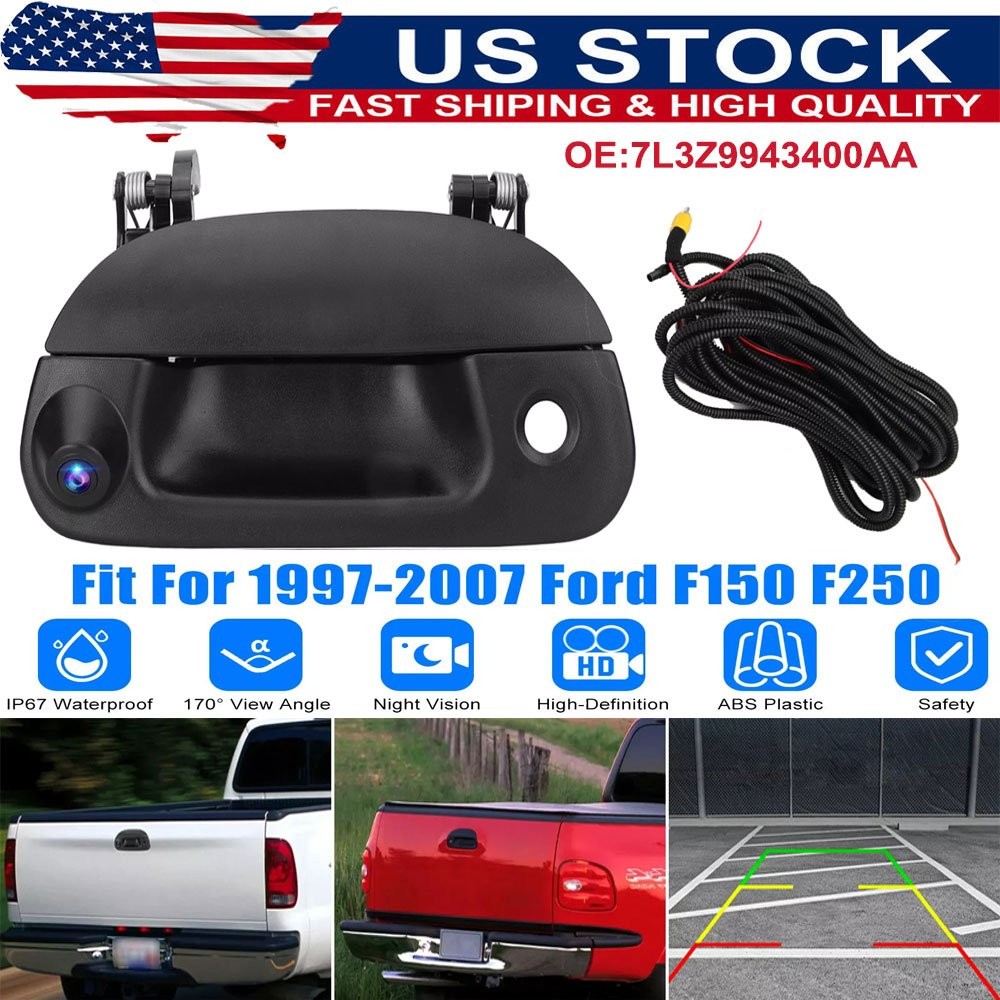 1X Tailgate Handle Bezel Backup Camera For 1997-2006 Ford F150 F250 F350 F450