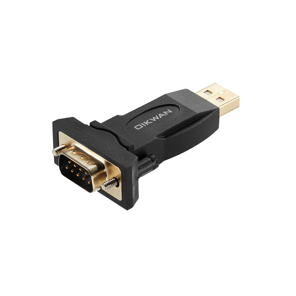 OIKWAN USB to RS232 Adapter with FTDI Chipset, 7.0*3.6*1.7, black