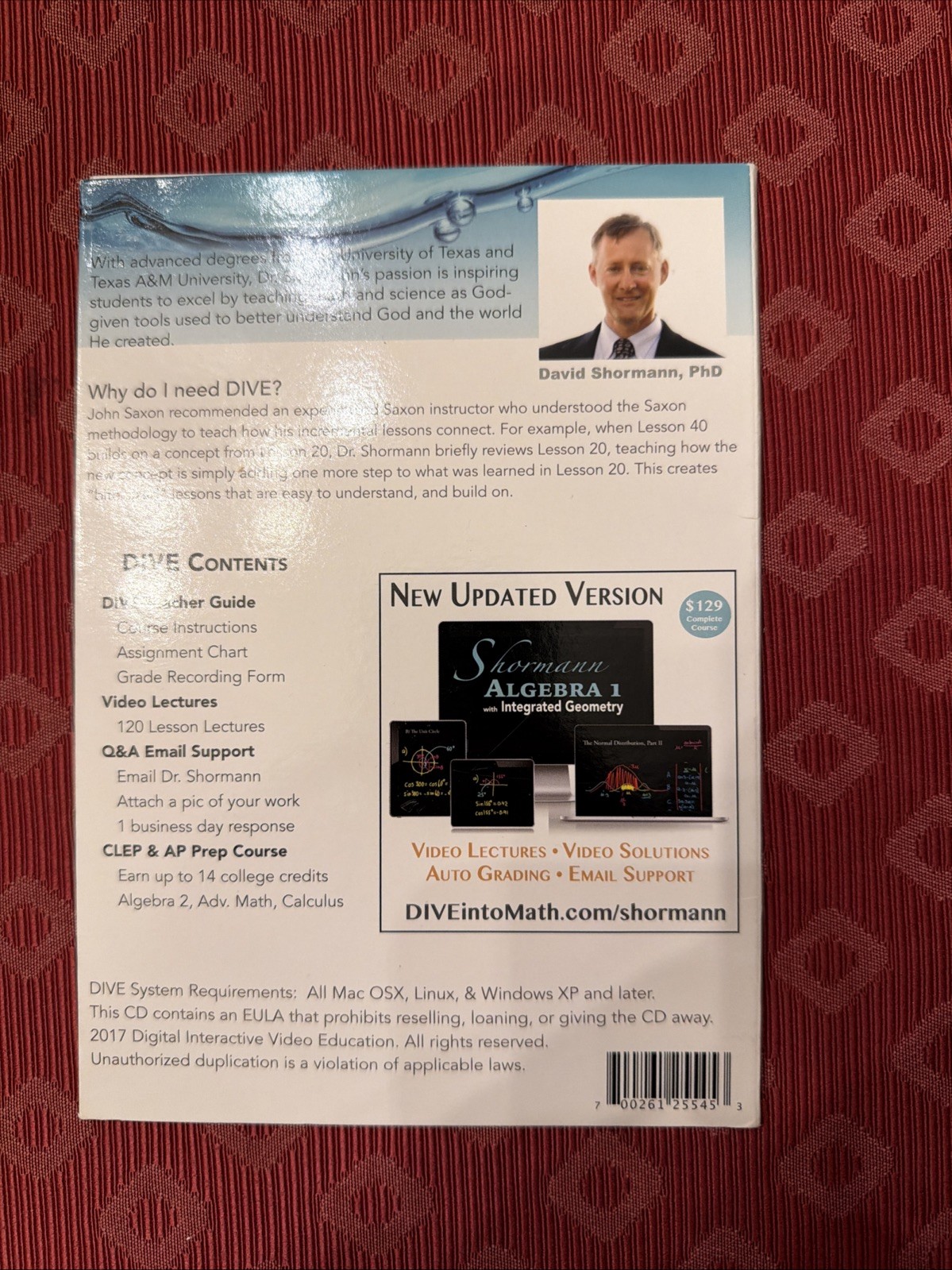 Saxon Advanced Mathematics 2nd Edition Dive CD