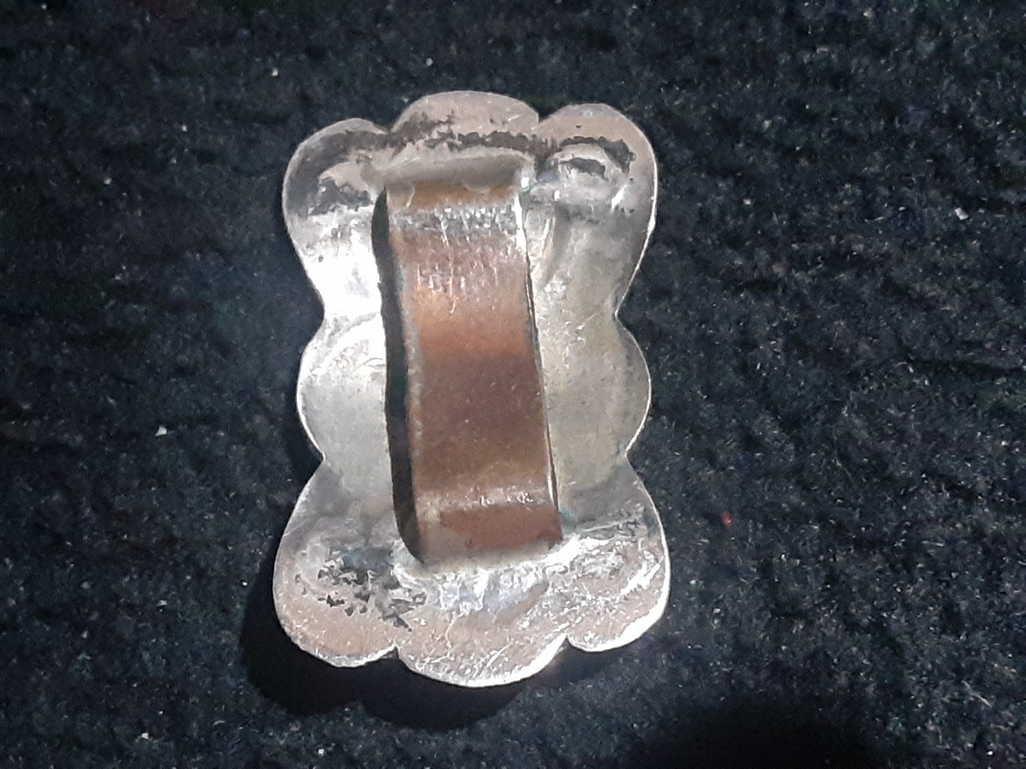 Navajo Sterling Silver Concho Butterfly Flat Loop Slide