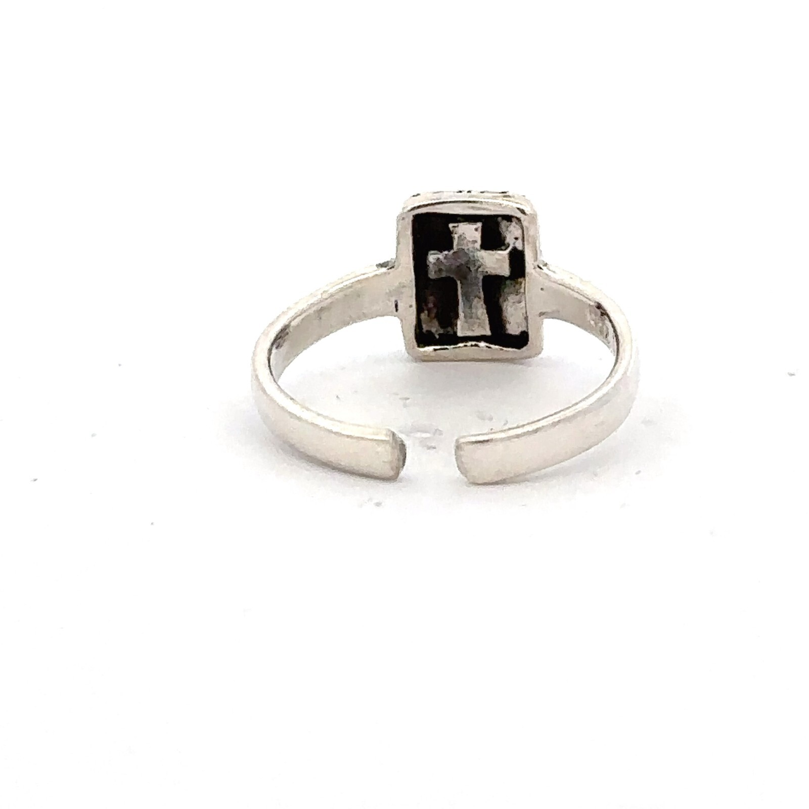 Sterling Silver Cross Toe Ring Adjustable Size