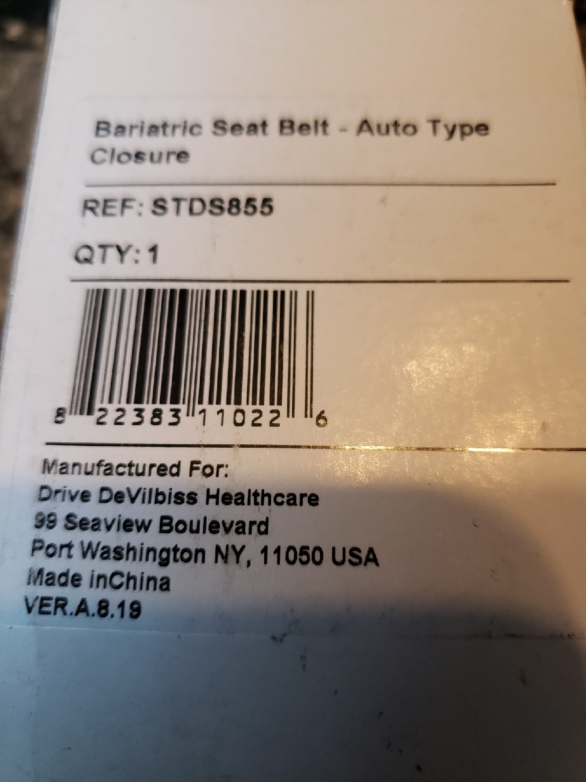 Drive Bariatric Seat Belt