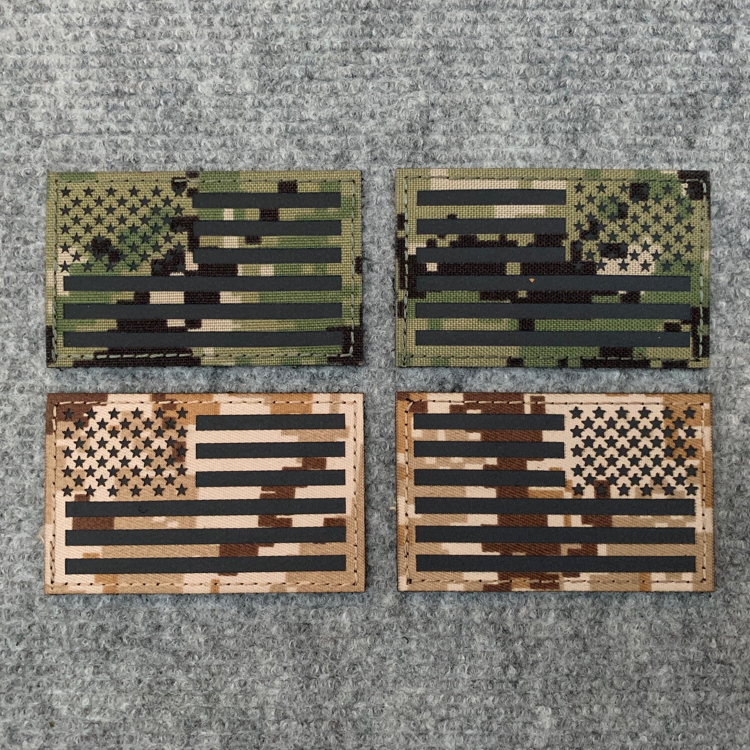 Stars & Stripes Flag AOR1 AOR2 Digital Camouflage Laser Cut IR Look Morale Patch