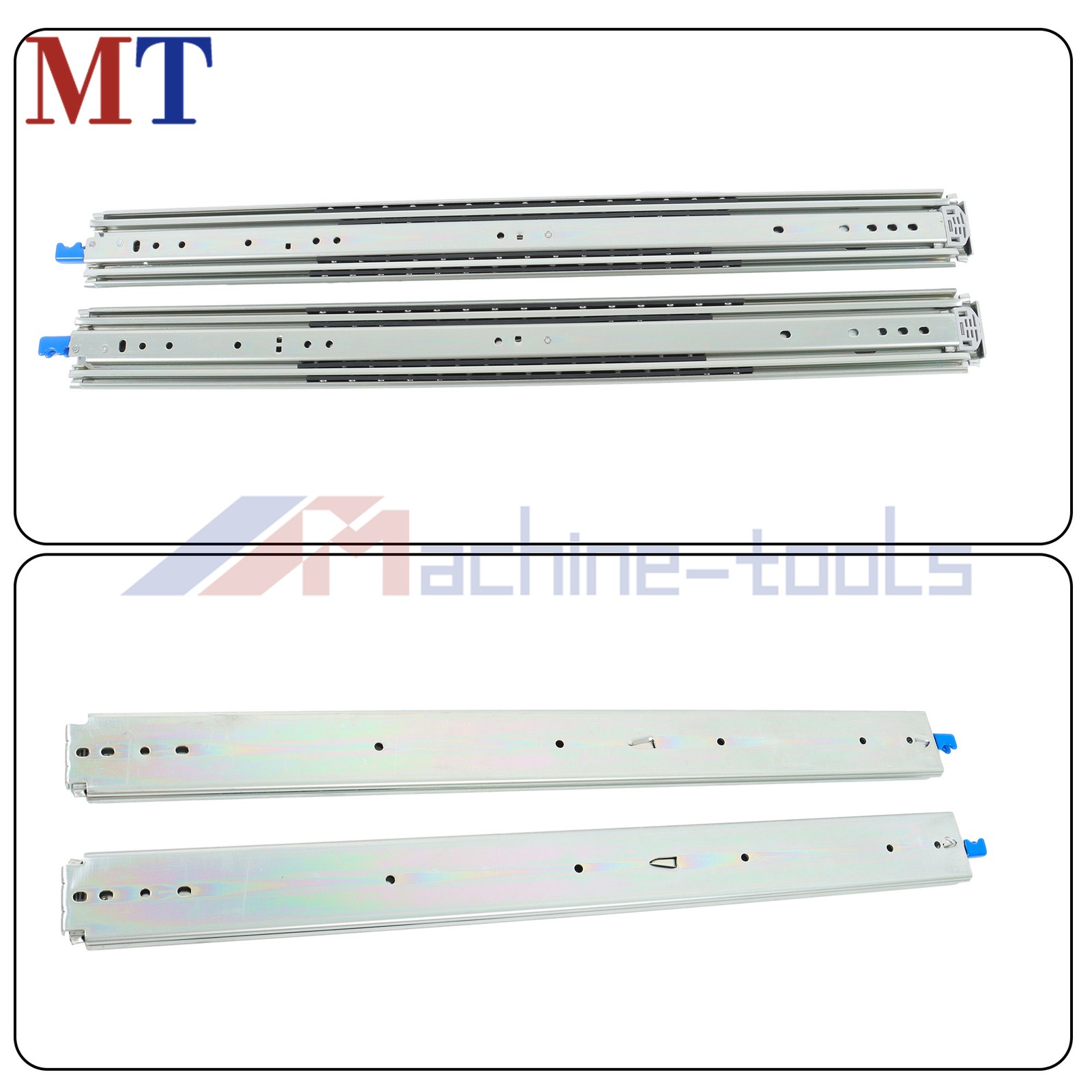 32" Drawer Slides With Locking Mechanism 500lb Full Extension Tool Box