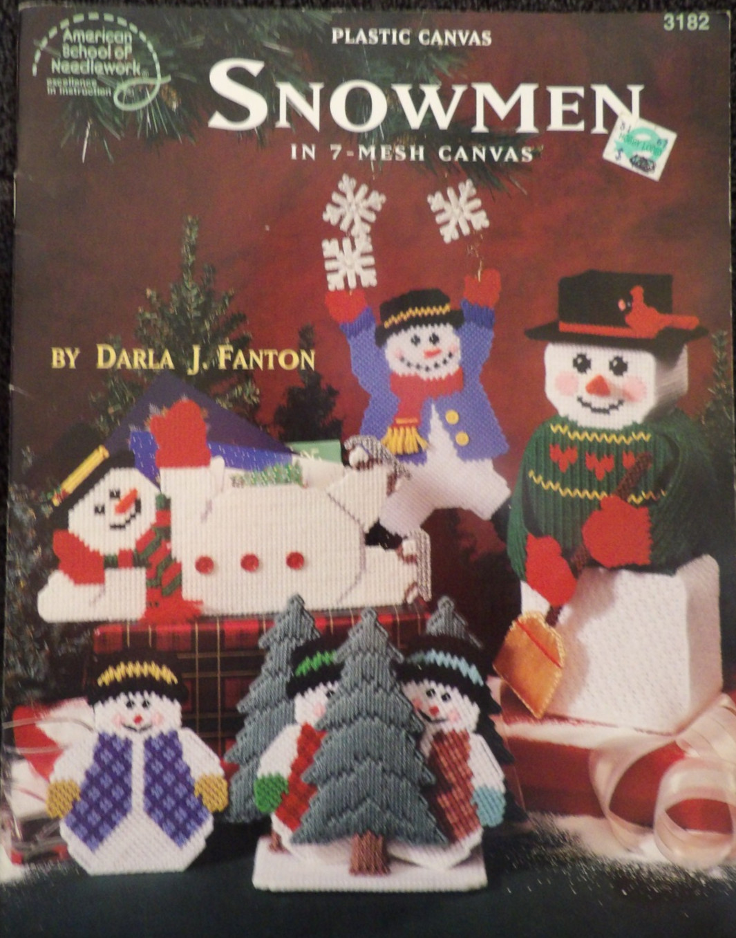 Plastic Canvas Snowmen in 7-Mesh Leaflet from American School of Needlework