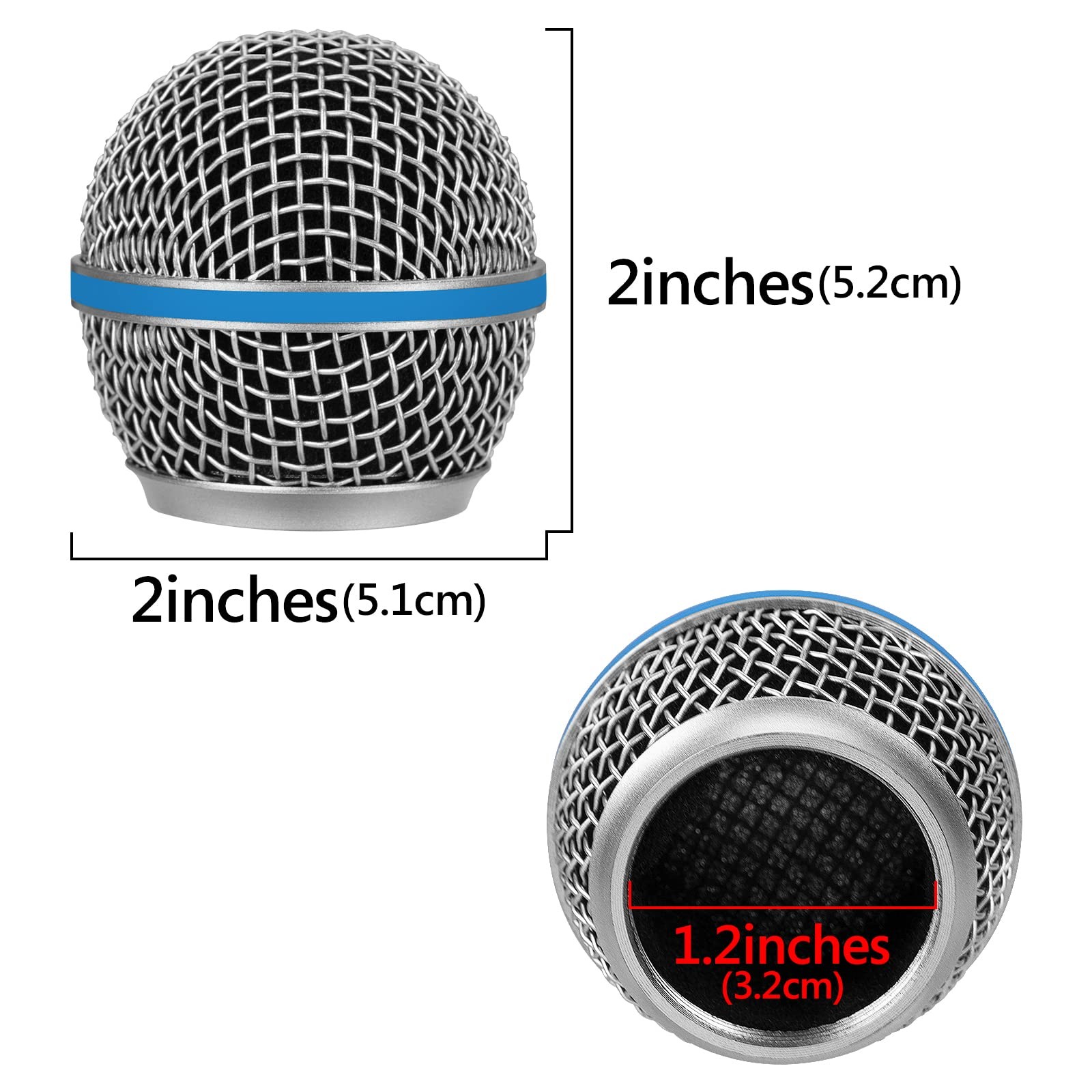 GEEKRIA for Creators Microphone Replacement Grille Compatible Small, Silver