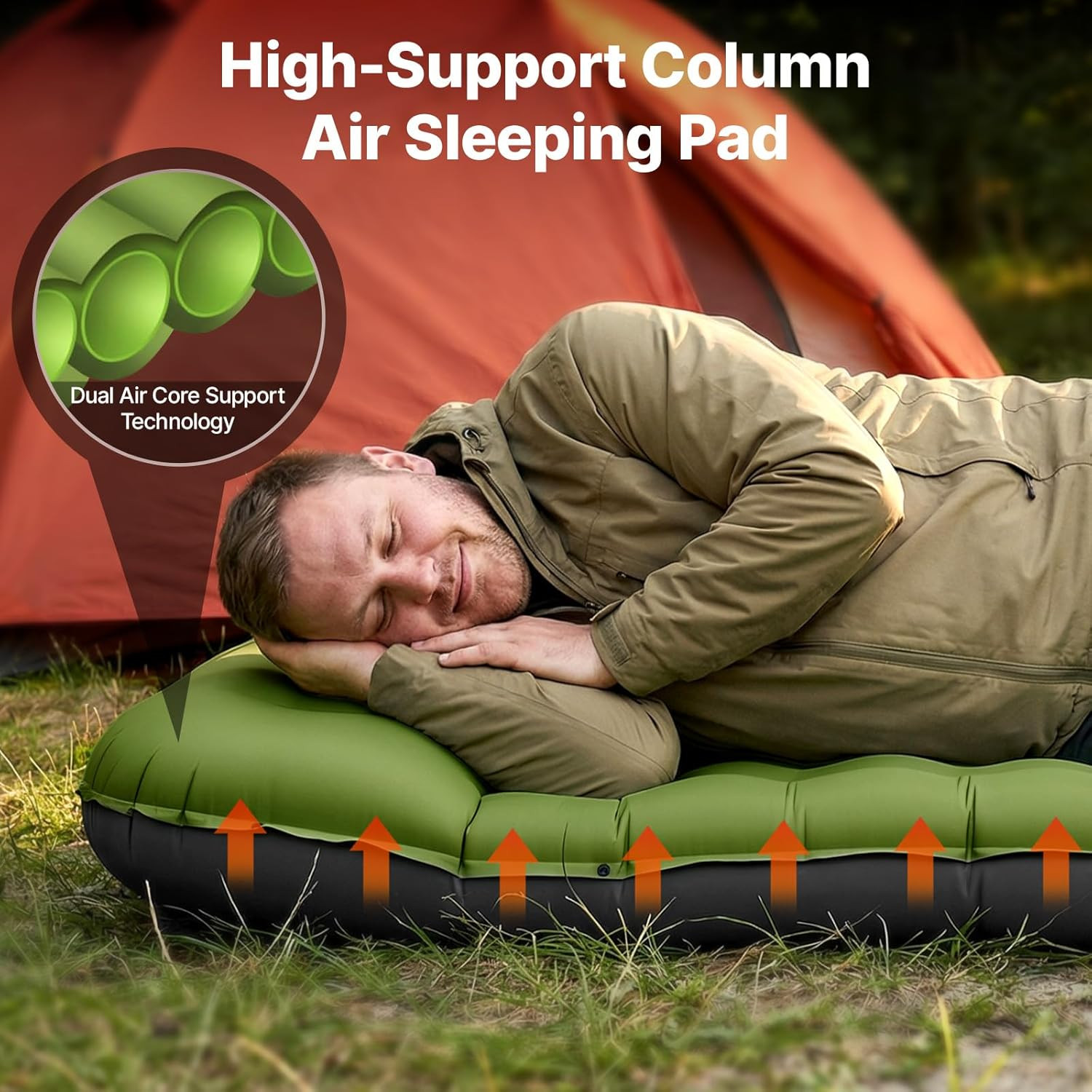 Camping Sleeping Pad, Ultralight 6" Extra-Thick