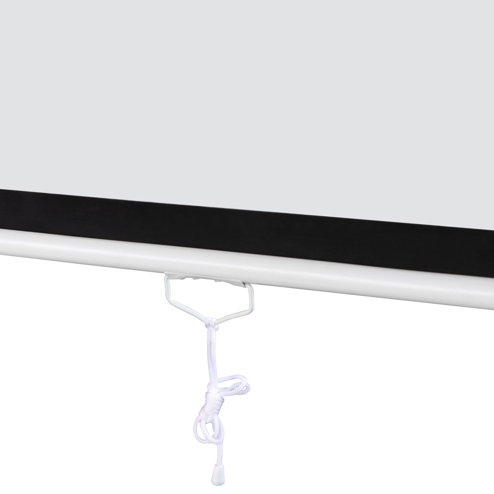 Manual Pull Down Projector Screen 84" X 84" 1:1 Format HD Home Theater