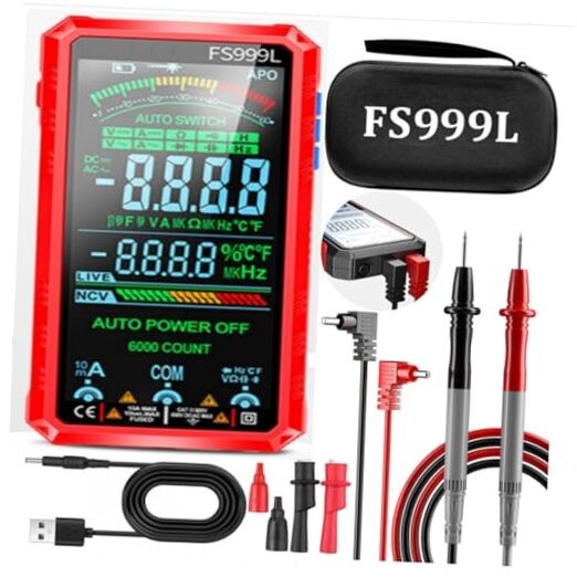 Digital Multimeter, FS999L Multimeter, USB Rechargeable Digital Multimeter –