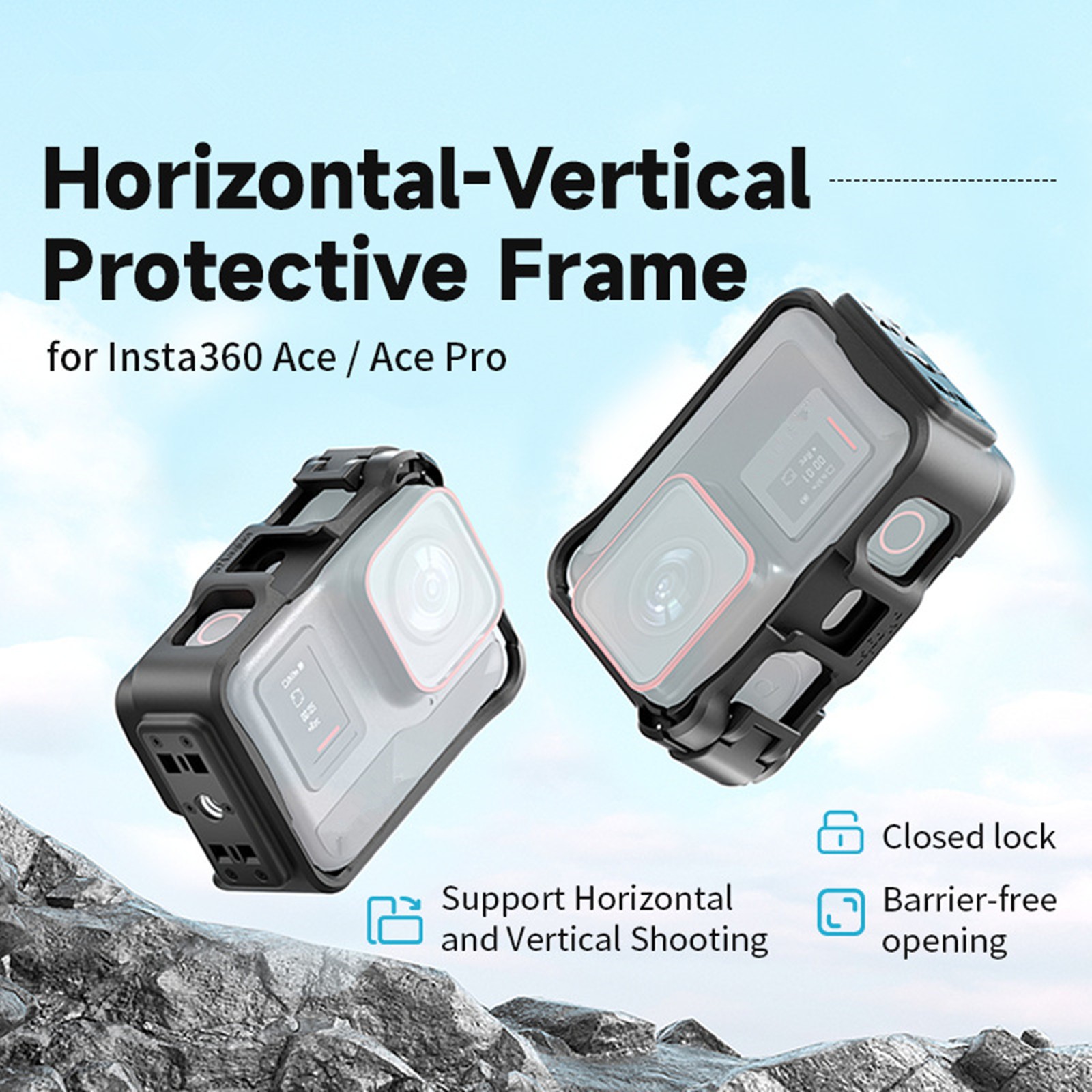 For Insta360 Ace/Ace Pro Camera Plastic Housing Frame Case Protector Hot