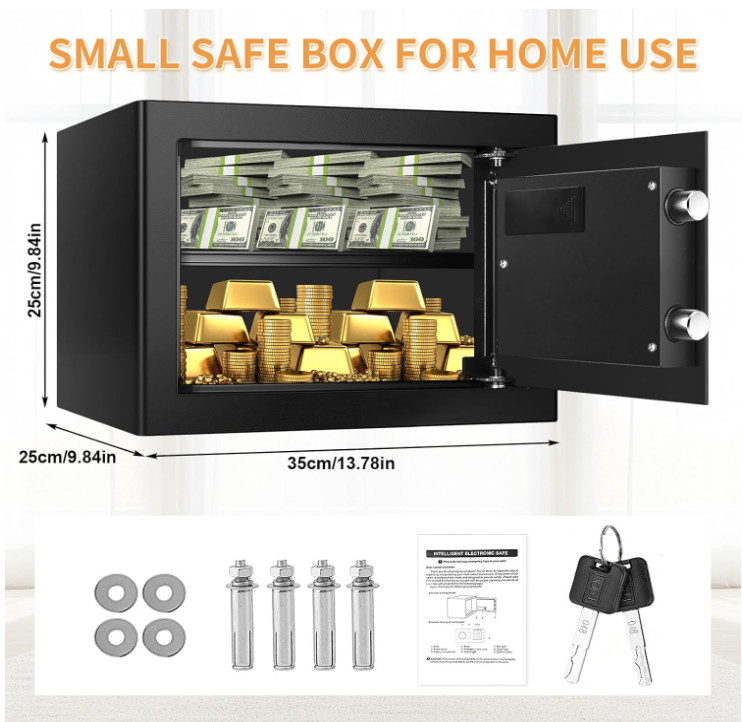 1.2 Cuft Fireproof Waterproof Home Safe Digital Keypad with Shelf