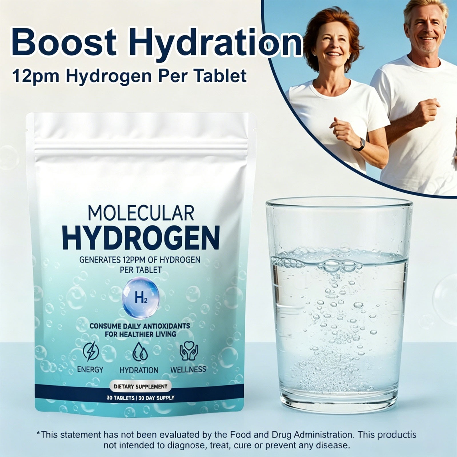 Hydrogen Tablets for Drinking Water, Hydrogen Water Tablets Energy-boosting 1
