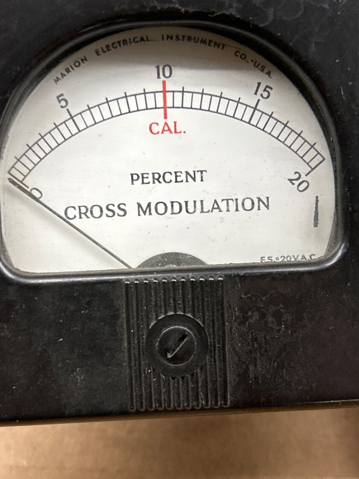 METER Marion Percent Cross Modulation 20 HAM RADIO MILITARY GAUGE