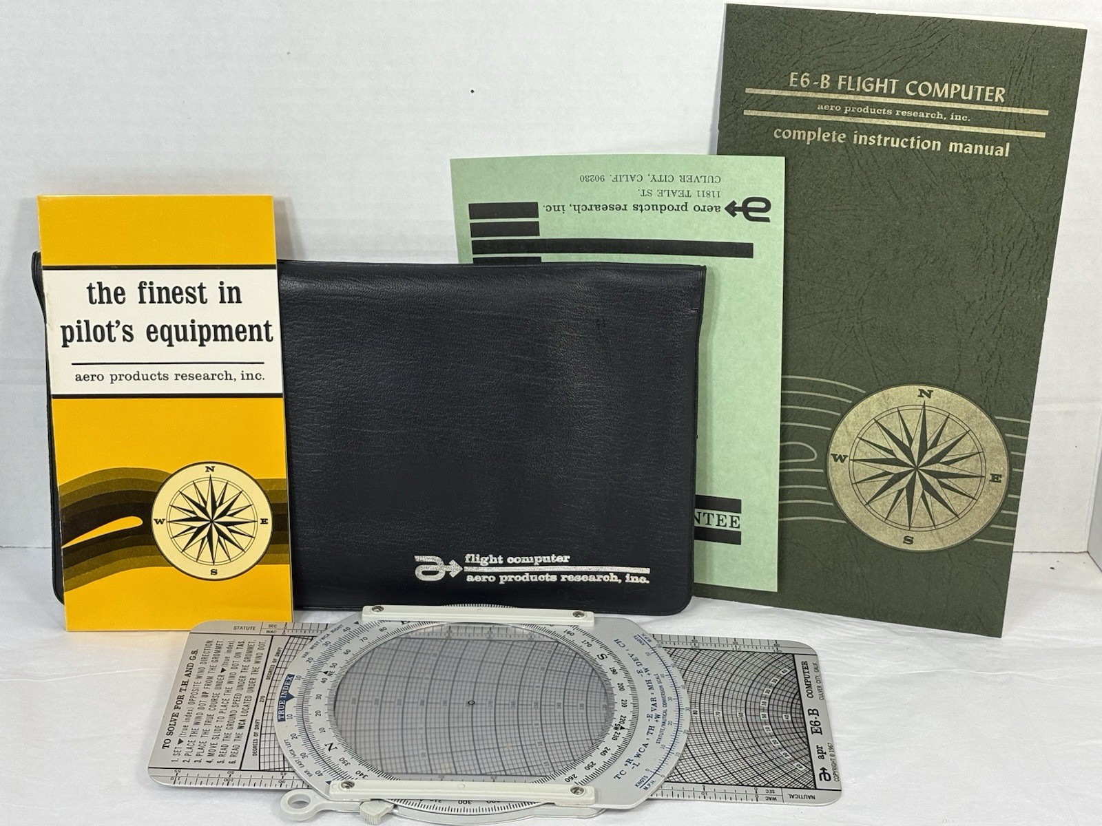 Vintage ASA E6-B Flight Computer with Instructions & Case - Clean!