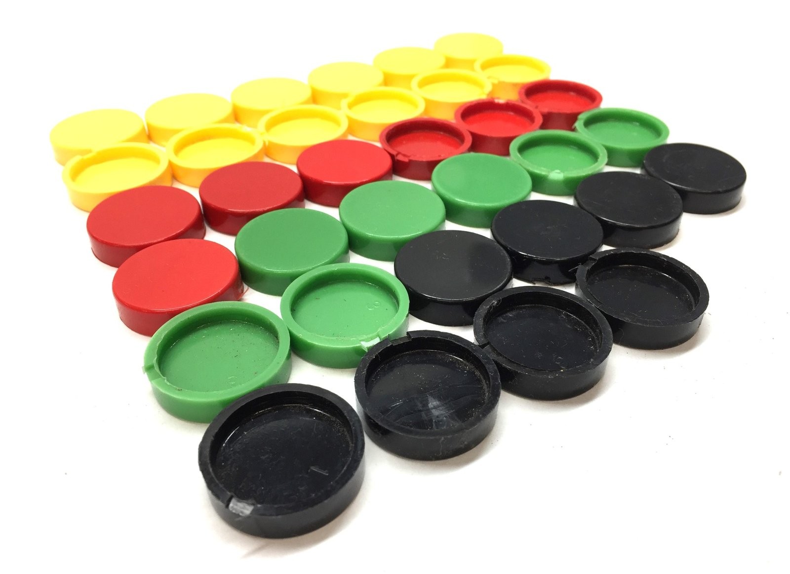 Unbranded 25mm Diameter x 6.30mm Plastic Button Cover Assortment [Lot of 34] NOS