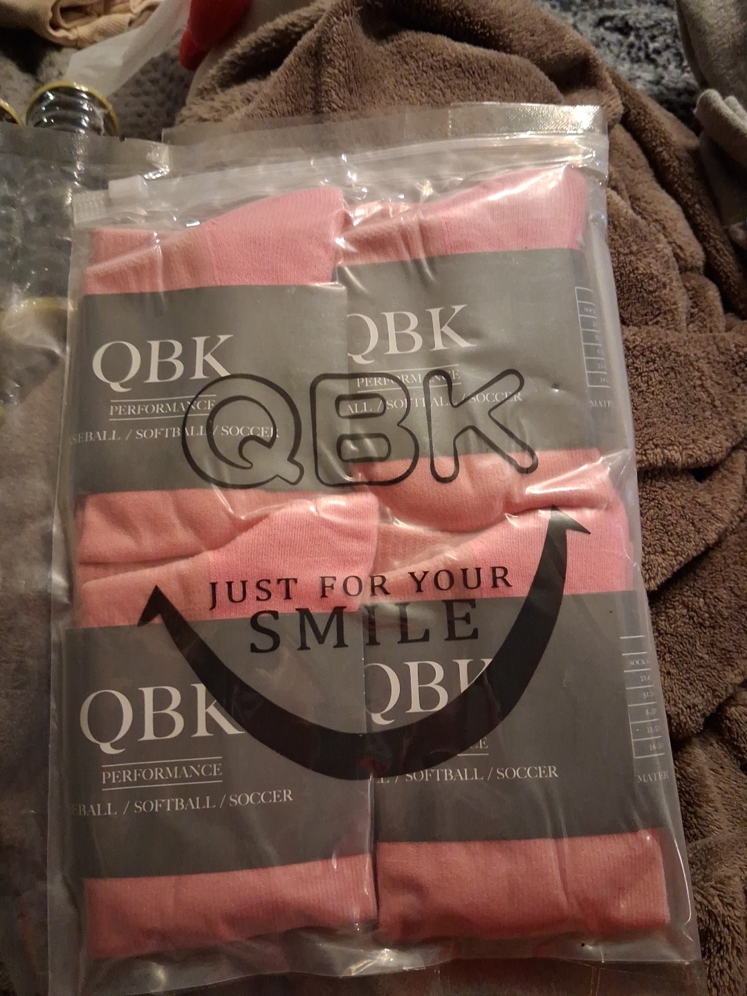 QBK Performance Kid's Athletic Socks Baseball Softball Soccer PINK Size 2-4T