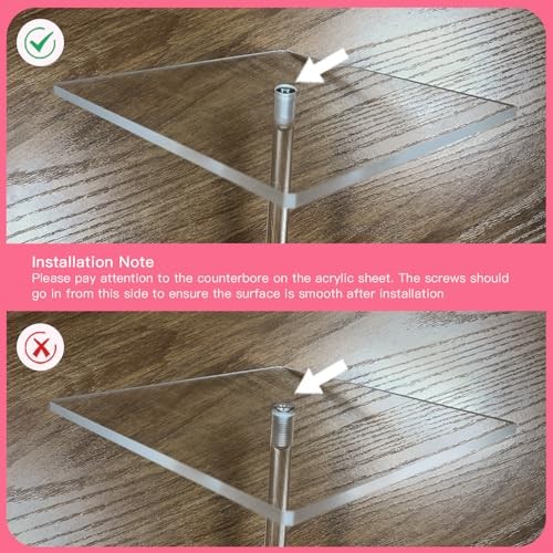 Clear Acrylic Balloon Stands for Table, Adjustable Height 15.75 Inch, 10 Pack