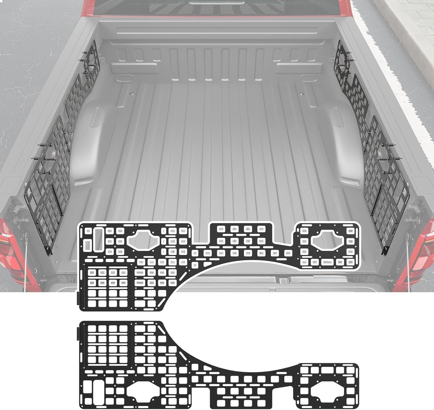 For 2015-2025 Ford F150 5.5FT Side Molle Panel Truck Side Bed Molle Panel System