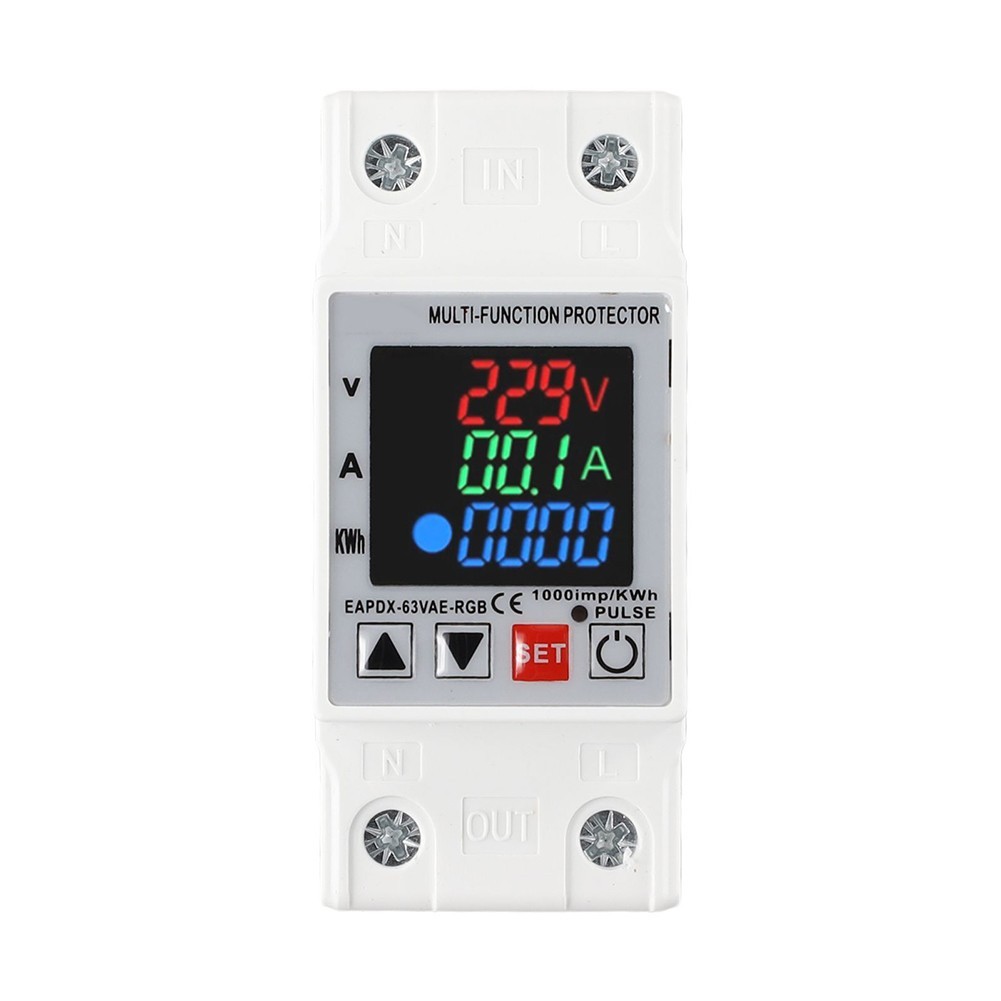 Adjustable Protector Relay with Display Features for Din Rail Applications