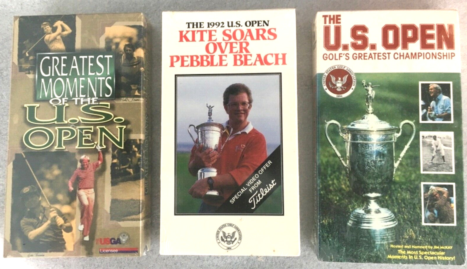USGA  SET of 3  U.S. OPEN GOLF CHAMPIONSHIP  VINTAGE VHS TAPES FACTORY SEALED