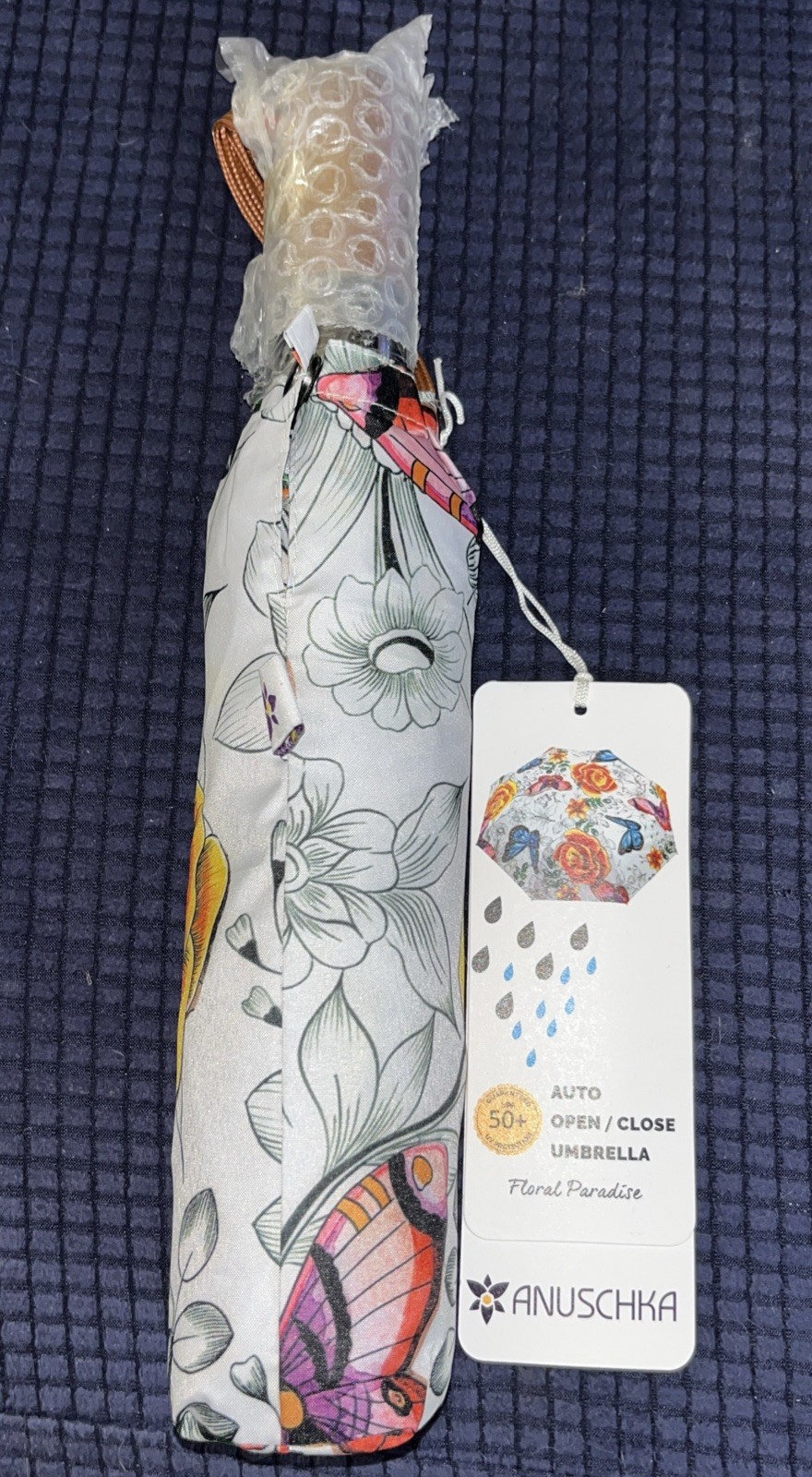 Anuschka FLORAL PARADISE Automatic Open Close Printed Umbrella