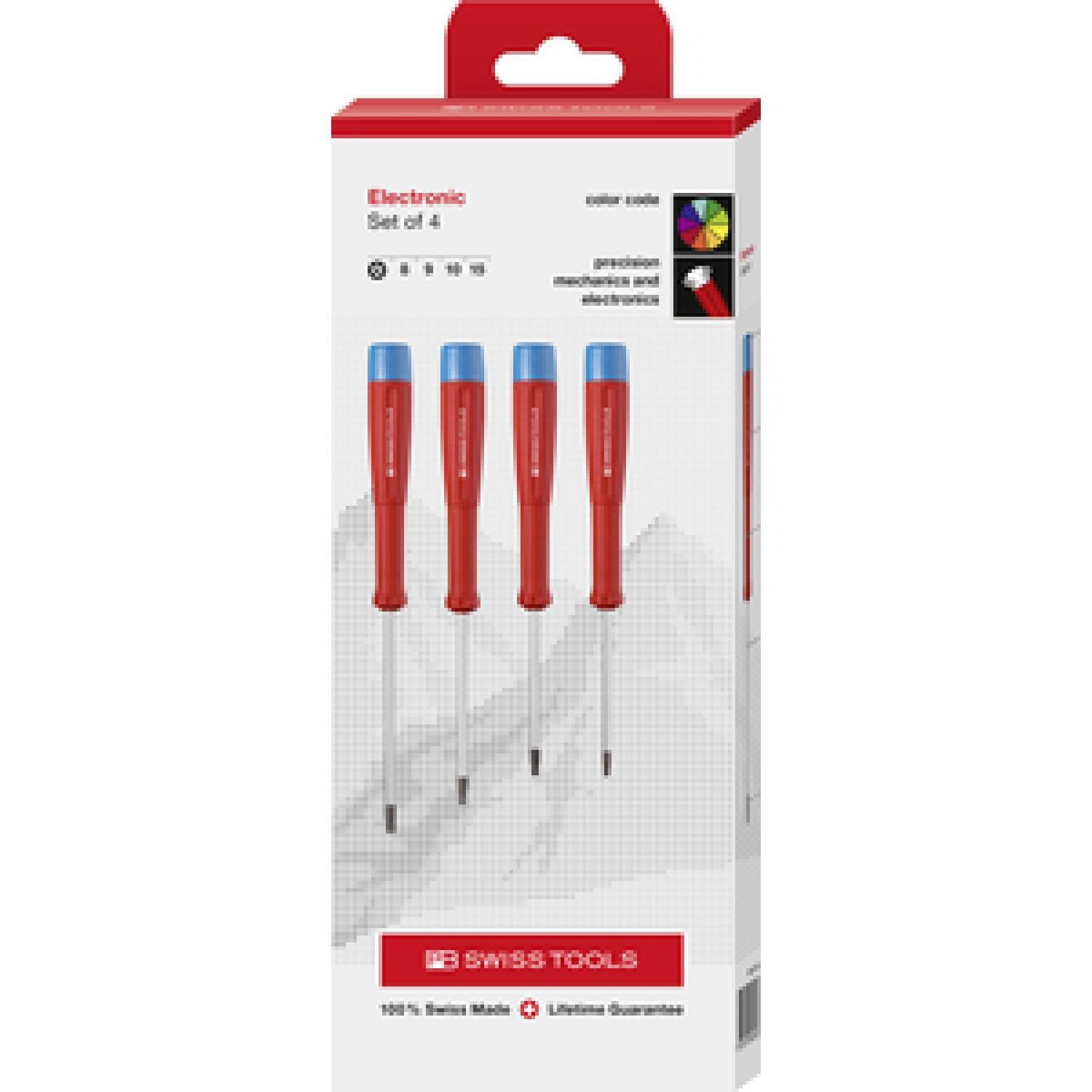 PB Swiss PB 8627.CBB Electronics screwdriver set in a high-quality paperboard