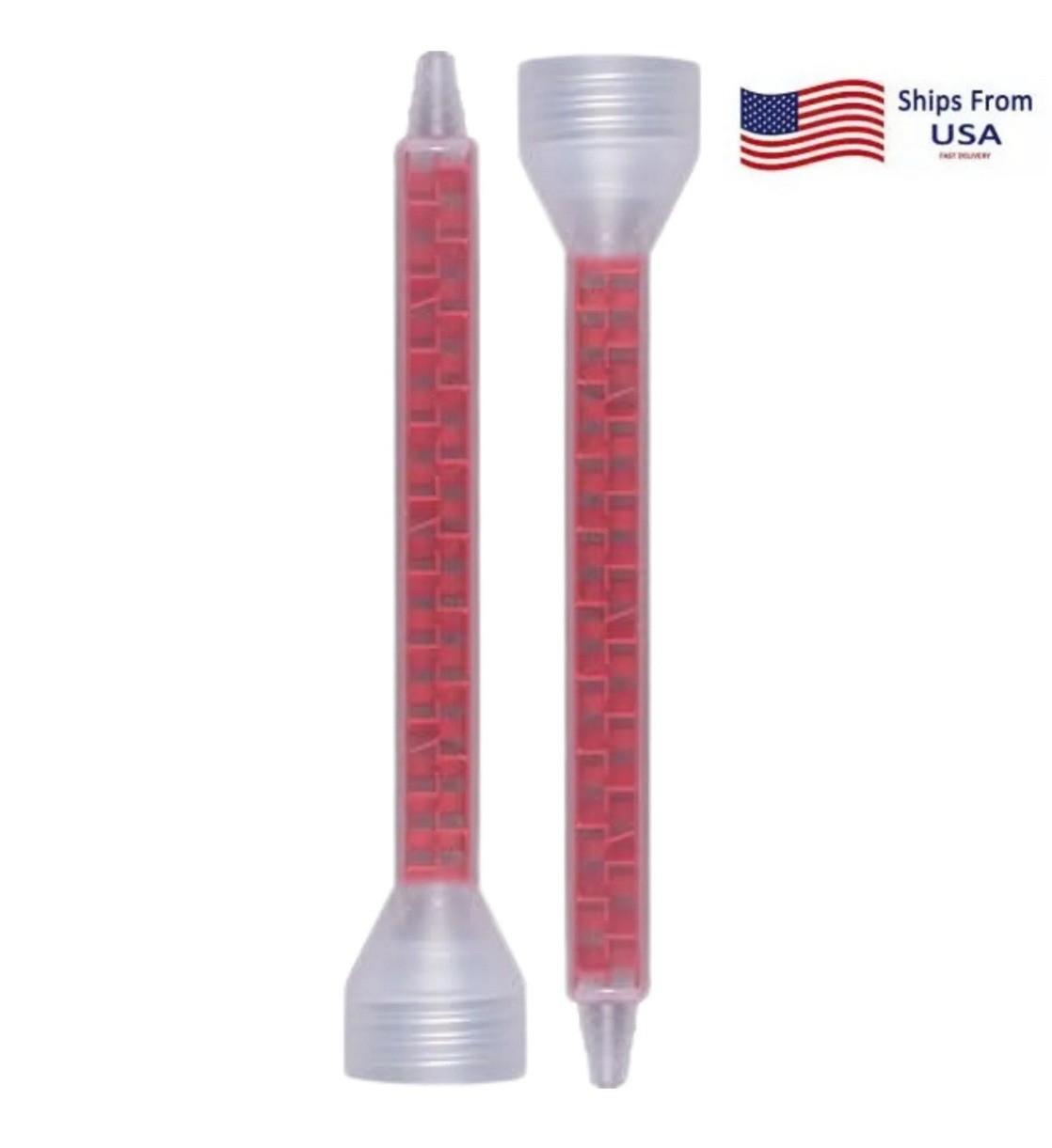 50 Threaded Mix Head Nozzle Adhesive Dispenser Plastic Static For 7oz 10oz Carts