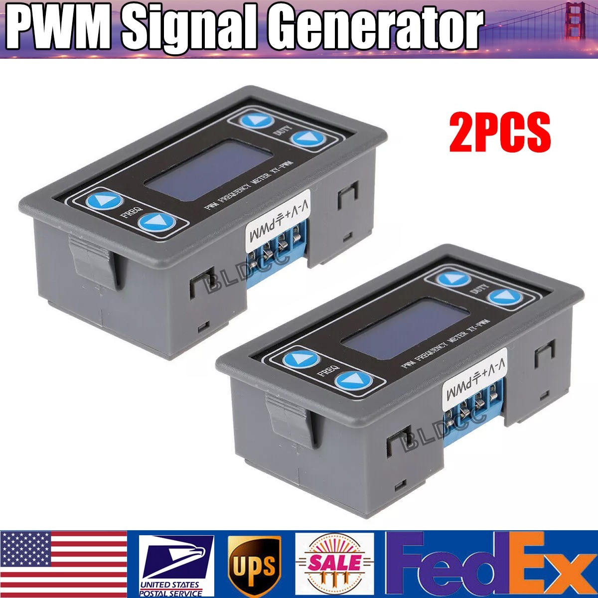 2PCS 3.3V-30V PWM Pulse Frequency Duty Cycle Adjustable Module Signal Generator